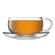 Glass Cup & Saucer, 300ml