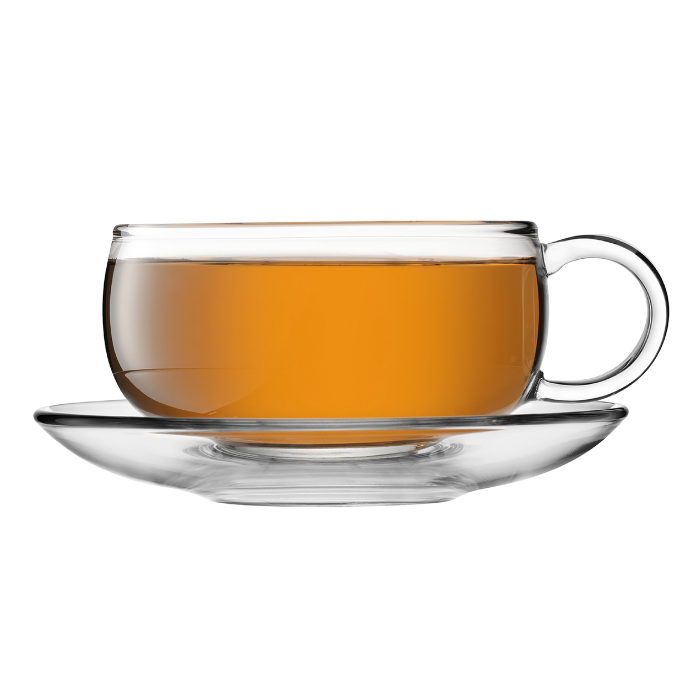 Glass Cup & Saucer, 300ml